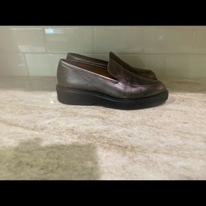 Aquatalia Kelsey Metallic Platform Loafer 6.5